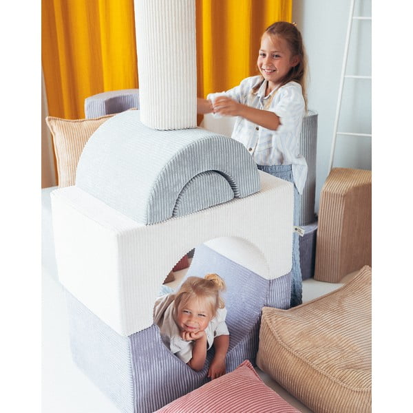 Piparmētru zaļš velveta putu rotaļu laukums 75x49x37 cm Rainbow Montessori – Wigiwama-image-3