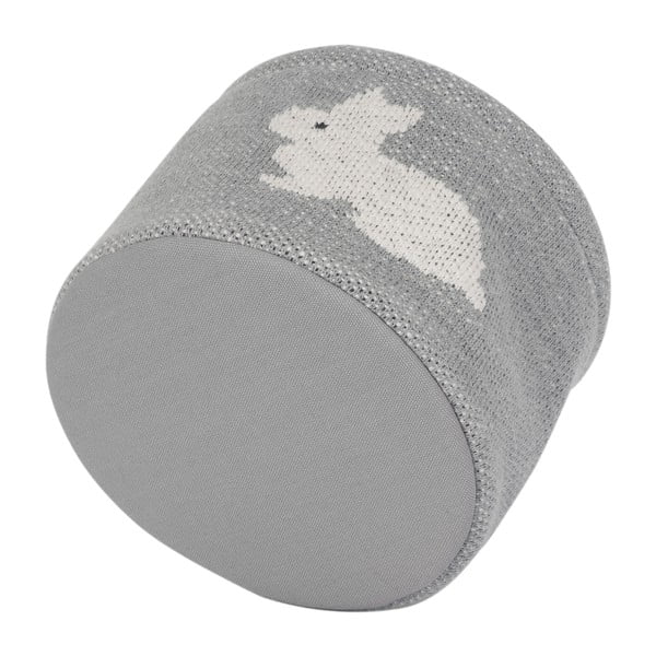 Pelēka kokvilnas soma Kindsgut Bunny, ø 16 cm-image-3