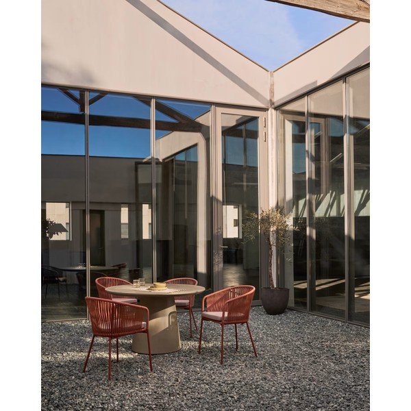 Betona āra ēdamgalds Kave Home Itai, ⌀ 120 cm-image-3