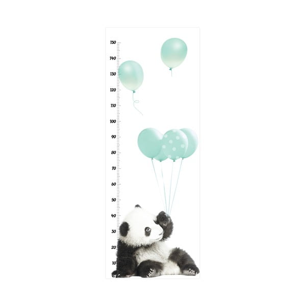Sienas uzlīme ar garuma mērītāju Dekornik Minty Panda, 60 x 160 cm