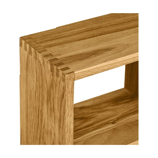 Dabīga toņa daudzlīmeņu ozola masīvkoka sienas plaukts 15 cm Townsville – House Nordic-image-4