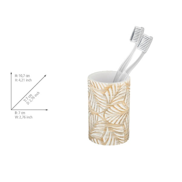 Bēšs polirezīna vannas istabas piederumu komplekts Terralba – Wenko-image-3