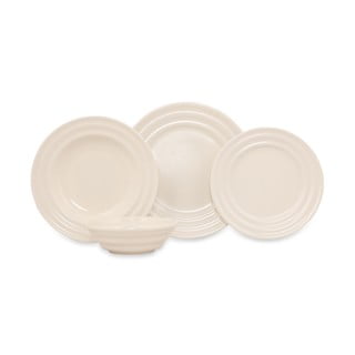 Balts porcelāna trauku komplekts (24 gab.) Kütahya Porselen Basis