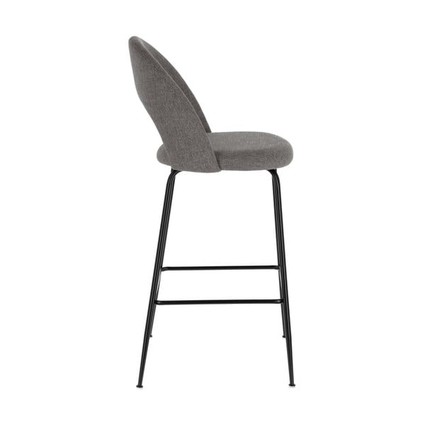 Pelēki bāra krēsli (4 gab.) (sēdekļa augstums 63 cm) Mahalia – Kave Home-image-3