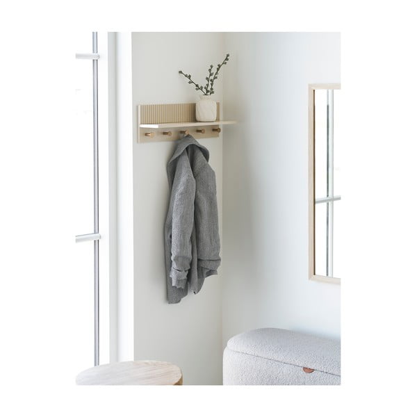 Bēšs sienas pakaramais ar plauktu 50 cm Rocca – House Nordic-image-1