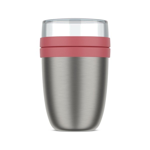 Gaiši sarkans/sudraba krāsas nerūsējošā tērauda termoss pārtikai 500 ml Ellipse – Mepal-image-4