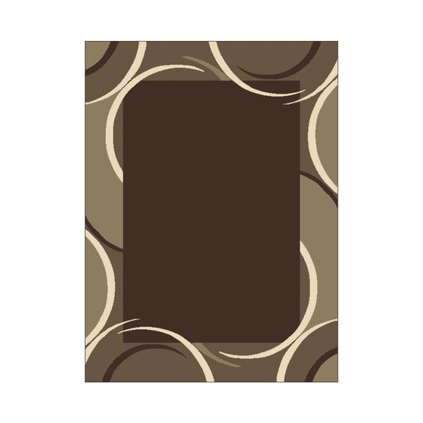 Brūns paklājs ar bēšas krāsas detaļām Hanse Home Prime Pile, 60 x 110 cm