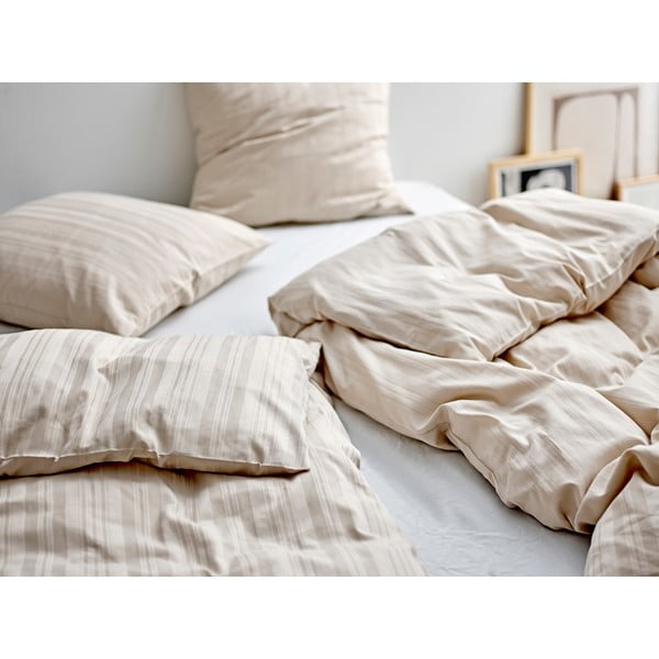 Bēša vienguļamā damasta gultas veļa 140x200 cm Noble – Södahl-image-1