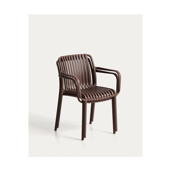 Brūns plastmasas dārza krēsls Isabellini – Kave Home-image-3