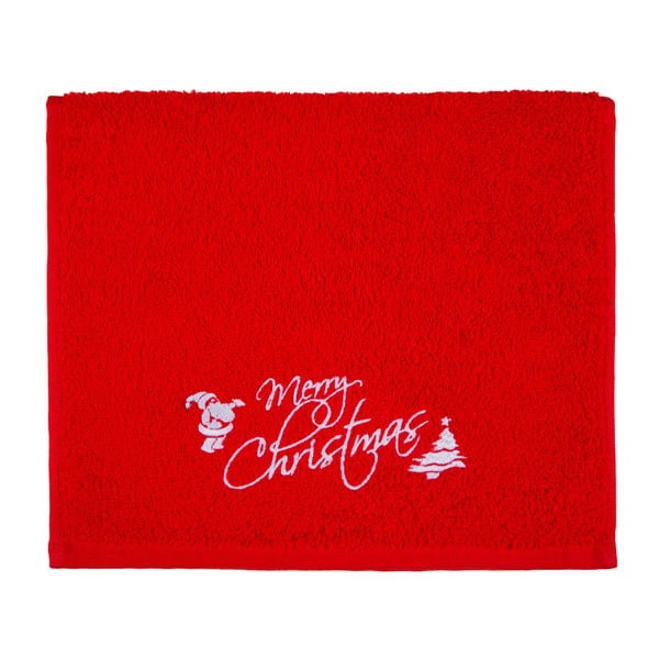 Sarkans vannas dvielis Christmas Merry Red, 30 x 50 cm