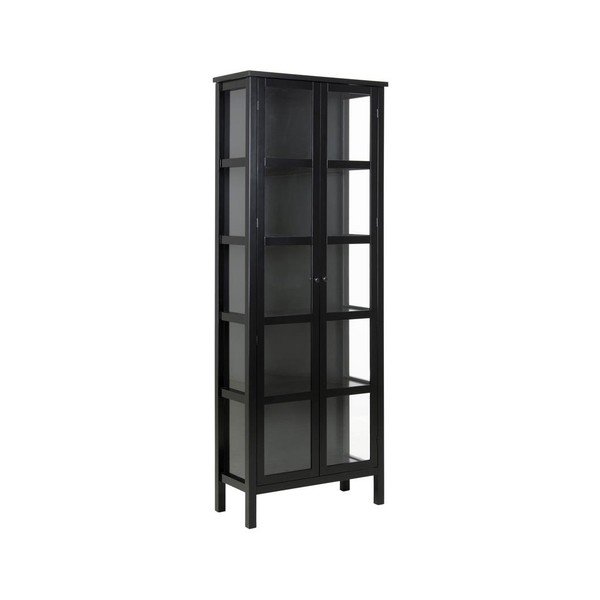 Actona Eton melna vitrīna, augstums 210 cm-image-1