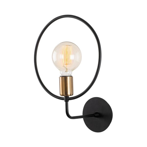 Melna sienas lampa Circle – Opviq lights-image-2
