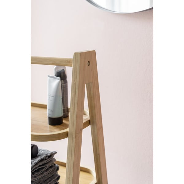 Melns/dabīga toņa bambusa vannas istabas plaukts 44x80 cm Ecori – Wenko-image-1