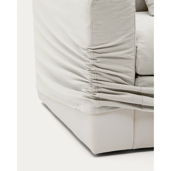 Balts pārvalks 140 cm Nora – Kave Home-image-1