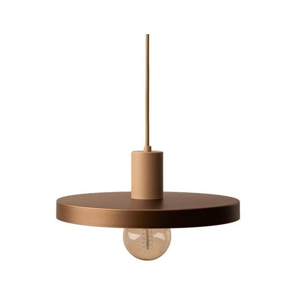 Gaiši brūna metāla piekaramā lampa ø 30 cm Ori – Micadoni 