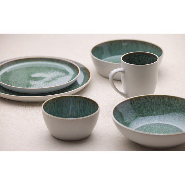 Balta/zaļa akmensmasas bļodiņa 850 ml Gastro White/Green – Bitz-image-1