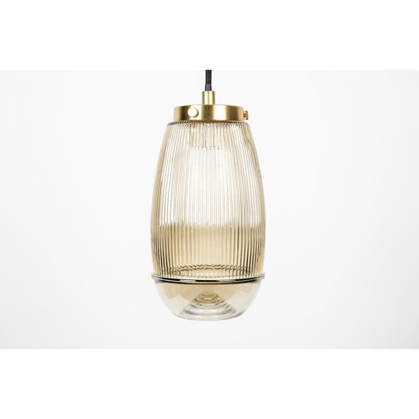 Piekaramā lampa zelta krāsā ar stikla abažūru ø 12 cm Robin – White Label-image-2