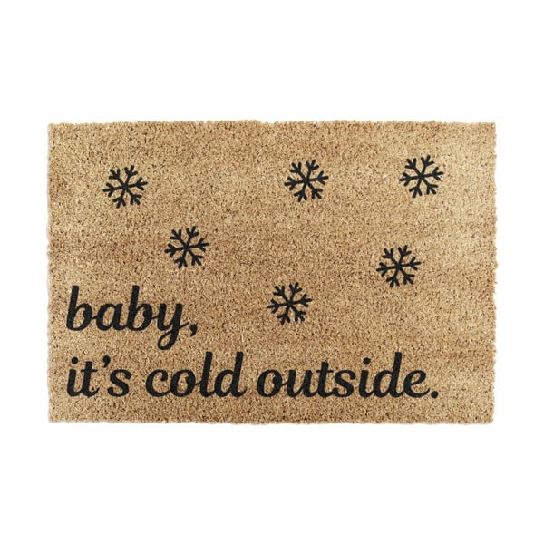 Kokosšķiedras kājslauķis ar Ziemassvētku motīvu 40x60 cm Baby It's Cold Outside – Artsy Doormats