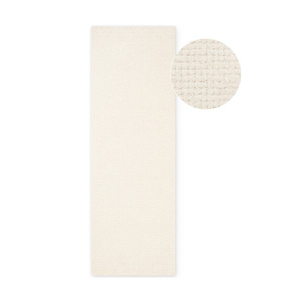 Krēmkrāsas vilnas celiņa paklājs 80x250 cm Eloise – Hanse Home