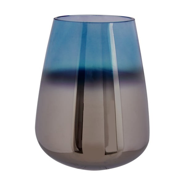 Zila stikla vāze PT LIVING Oiled, augstums 23 cm