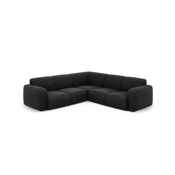 Melns stūra dīvāns (ar maināmu stūri/L veida) Molino – Micadoni Home-image-2