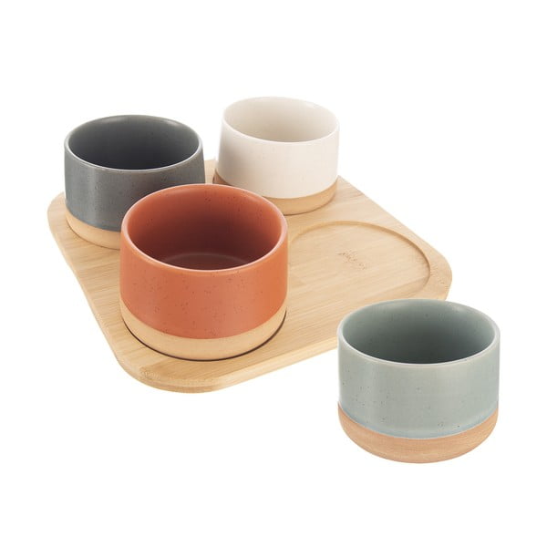 Dabīga toņa māla servēšanas trauku komplekts (4 gab.) – Orion-image-2