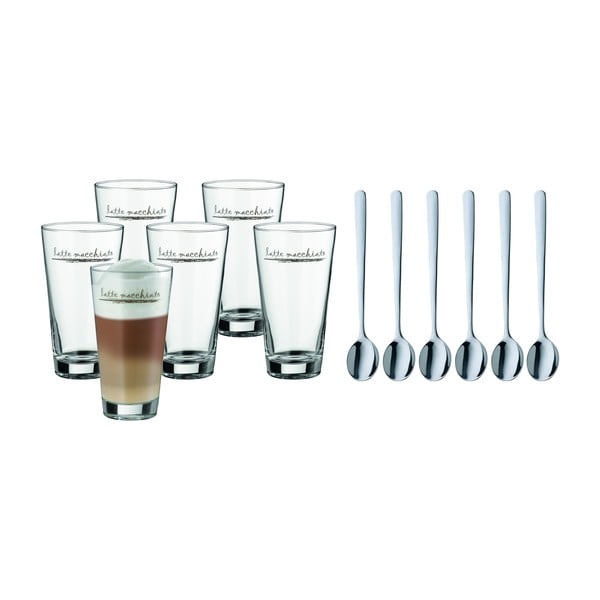 Stikla krūzes ar sudraba krāsas karotēm (6 gab.) 280 ml – WMF-image-3