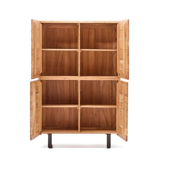 Dabīga toņa akācijas masīvkoka kumode 100x155x40,5 cm Uxue – Kave Home-image-3