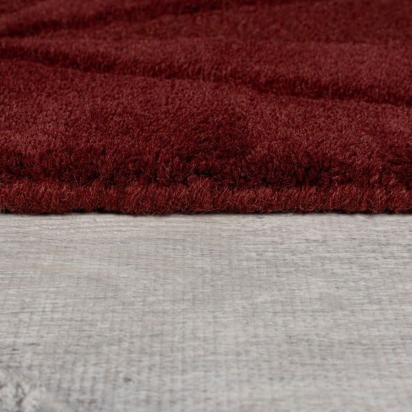 Bordo ar rokām darināts vilnas paklājs 200x290 cm Shard Red – Flair Rugs-image-4