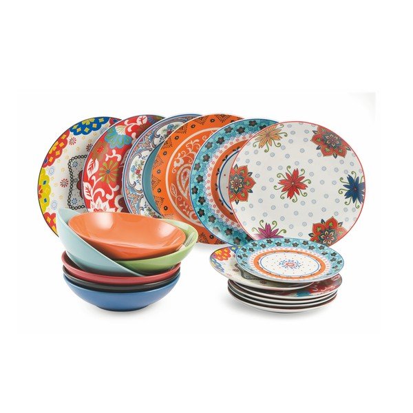 Villa d'Este Folie porcelāna trauku komplekts no 18 daļām-image-2