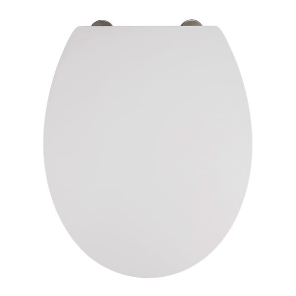 Balts tualetes poda sēdeklis ar vieglu aizvēršanu Wenko Mora, 44,5 x 37 cm