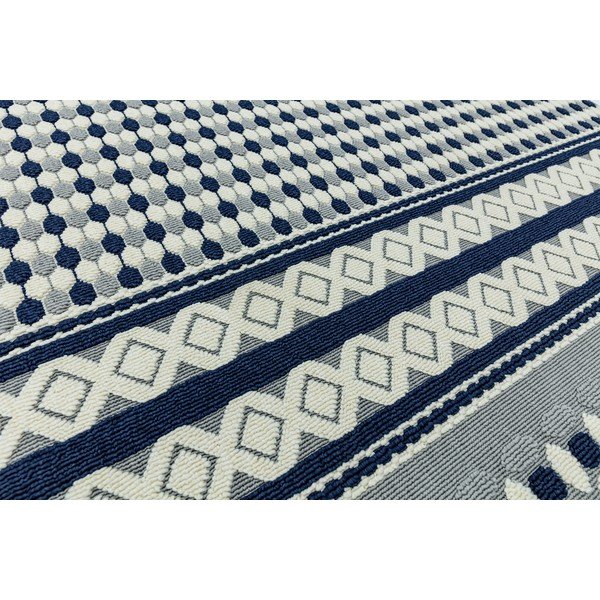 Zili balts paklājs Asiatic Carpets Geometric, 160 x 230 cm-image-1