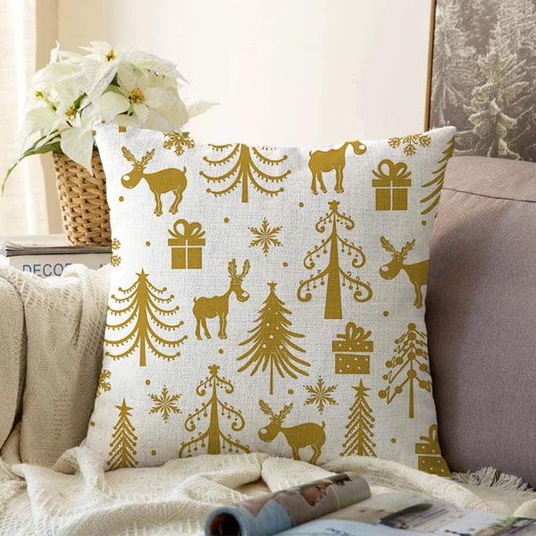 Ziemassvētku šenija spilvendrāna Minimalist Cushion Covers Christmas, 55 x 55 cm