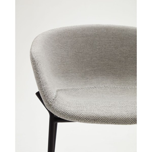 Gaiši pelēki bāra krēsli (2 gab.) (sēdekļa augstums 65 cm) Yvette – Kave Home-image-1