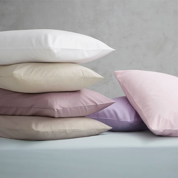 Krēmkrāsas gultas rāmja pārvalks no perkala ar gumiju 135x190 cm Easy Iron Percale – Catherine Lansfield-image-4