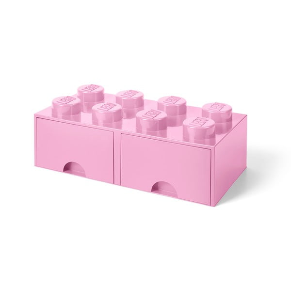 Gaiši rozā uzglabāšanas kaste ar divām atvilktnēm LEGO®-image-2