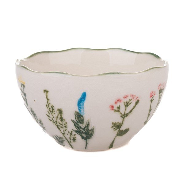 Balta porcelāna bļodiņa Flower Garden – Dakls
