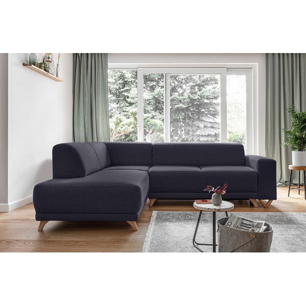 Antracīta pelēks salokāms/ar uzglabāšanas vietu stūra dīvāns (ar kreiso stūri/L veida) Classy Sophie – Miuform-image-1