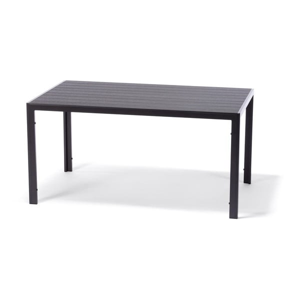 Dārza mēbeļu komplekts 4 personām ar melniem Joanna krēsliem un Viking galdu, 90 x 150 cm-image-1