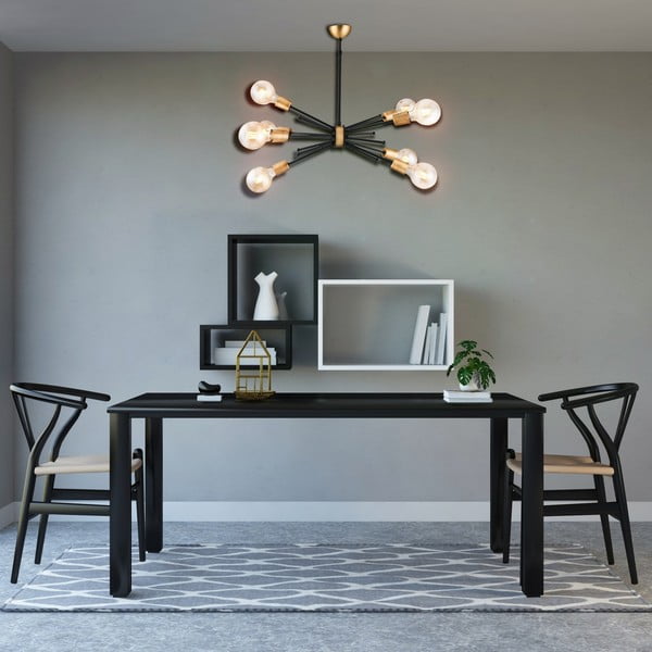 Griestu lampa melnā un zelta krāsā Homemania Decor Darnassus-image-1