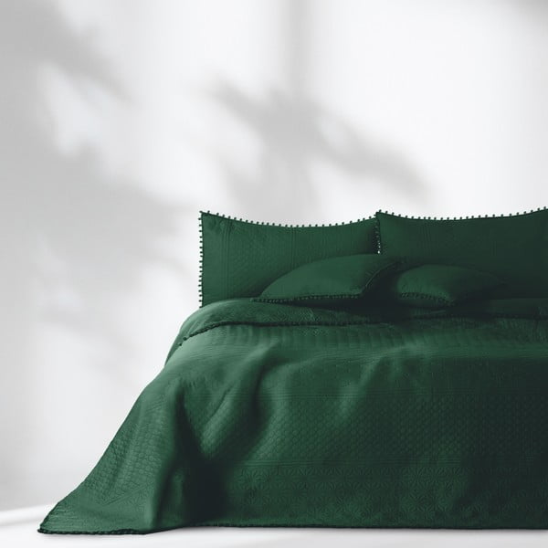 Zaļš gultas pārklājs AmeliaHome Meadore, 200 x 220 cm