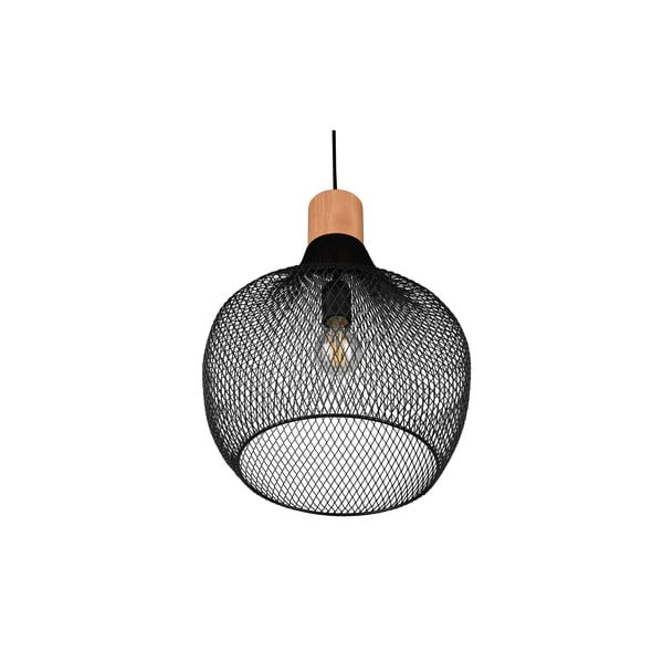 Melna piekaramā lampa ar metāla abažūru ø 33 cm Valeria – Reality-image-3