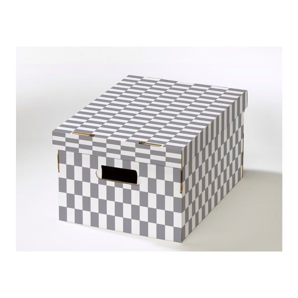 2 kastu komplekts ar gofrētā kartona vāku Kompaktors Lenny, 40 x 31 x 21 cm