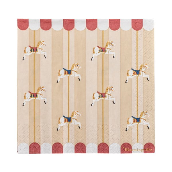 Papīra salvetes (20 gab.) 33x33 cm Merry-go-round – Bloomingville-image-2
