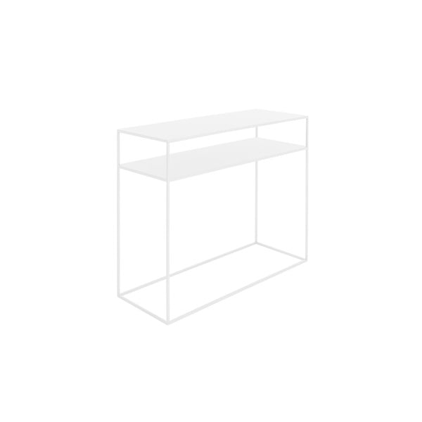 Balts metāla konsoles galds CustomForm Tensio, 100 x 35 cm