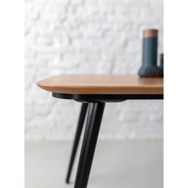 Ēdamgalds no oškoka ar melnām kājām Ragaba Contrast, 180 x 90 cm-image-1