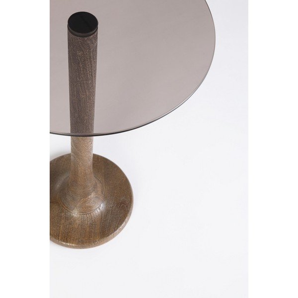 Apaļš sānu galdiņš ar stikla galda virsmu ø 35 cm Aberdeen – Bizzotto-image-4
