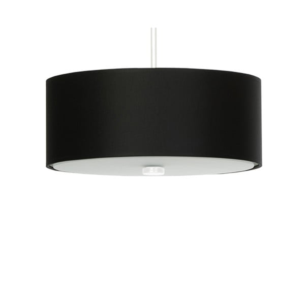 Melna piekaramā lampa ar auduma abažūru ø 30 cm Herra – Nice Lamps