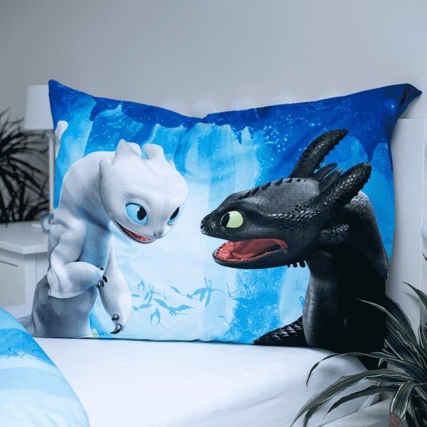 Mikrošķiedras bērnu gultas veļa vienvietīgai gultai 140x200 cm How to Train Your Dragon – Jerry Fabrics-image-3