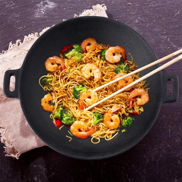 Wok čuguna panna ø 30 cm Litina – Orion-image-1